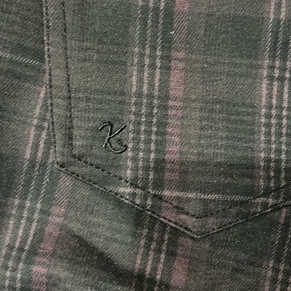 Kut from the Kloth Women's Black/Brown Checkered Stretch Skinny Leg Pants Size 8 - Picture 4 of 5